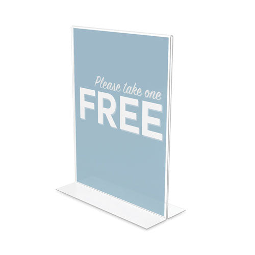 Image of deflecto® 69201 Classic Image Double-Sided Sign Holder, 8.5 x 11 Insert, Clear