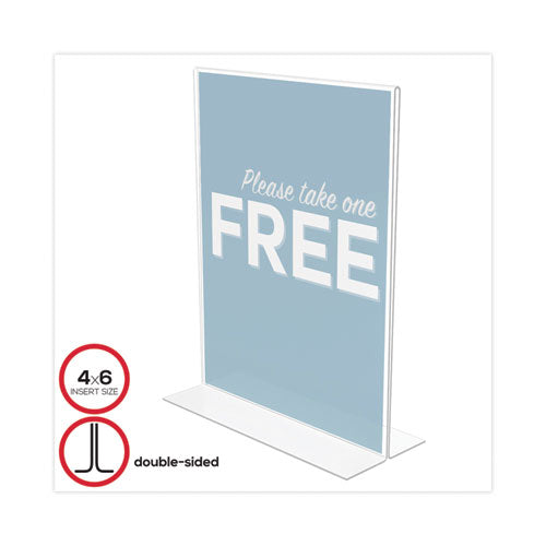 Image of deflecto® 69201 Classic Image Double-Sided Sign Holder, 8.5 x 11 Insert, Clear