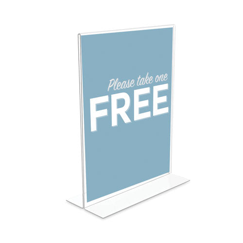 Image of deflecto® 69201 Classic Image Double-Sided Sign Holder, 8.5 x 11 Insert, Clear