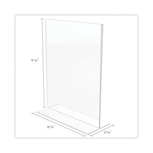 Image of deflecto® 69201 Classic Image Double-Sided Sign Holder, 8.5 x 11 Insert, Clear