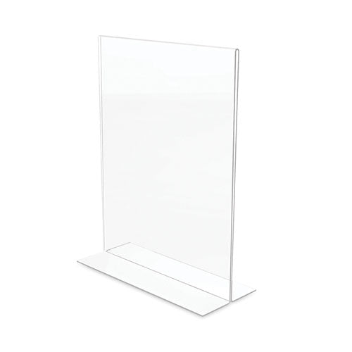 Image of deflecto® 69201 Classic Image Double-Sided Sign Holder, 8.5 x 11 Insert, Clear