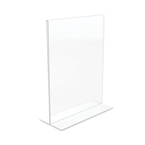 Image of deflecto® 69201 Classic Image Double-Sided Sign Holder, 8.5 x 11 Insert, Clear