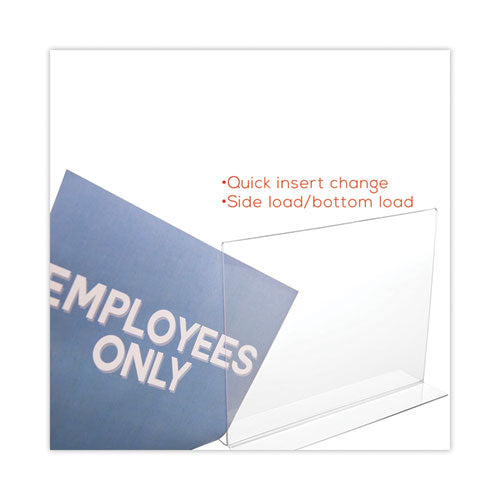 Image of deflecto® 69201 Classic Image Double-Sided Sign Holder, 8.5 x 11 Insert, Clear