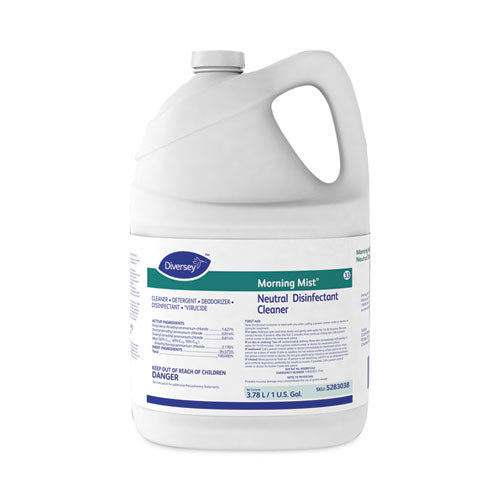 Image of Diversey 5283038 Morning Mist Neutral Disinfectant Cleaner, Fresh Scent, 1 Gal Bottle