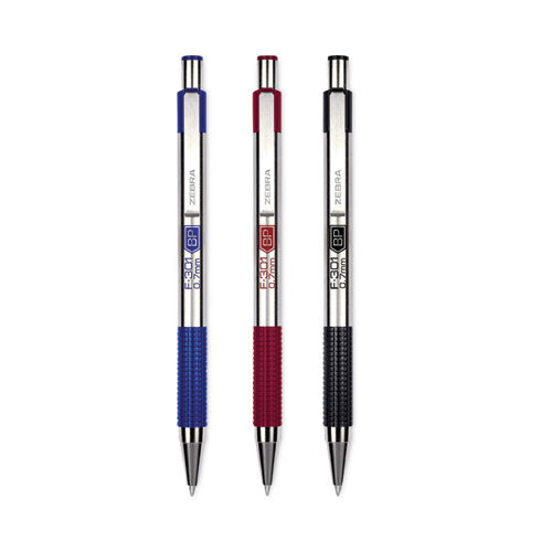 Image of Zebra® 27174 F-301 Ballpoint Pen, Retractable, Fine 0.7 Mm, Assorted Ink And Barrel Colors, 4/pack