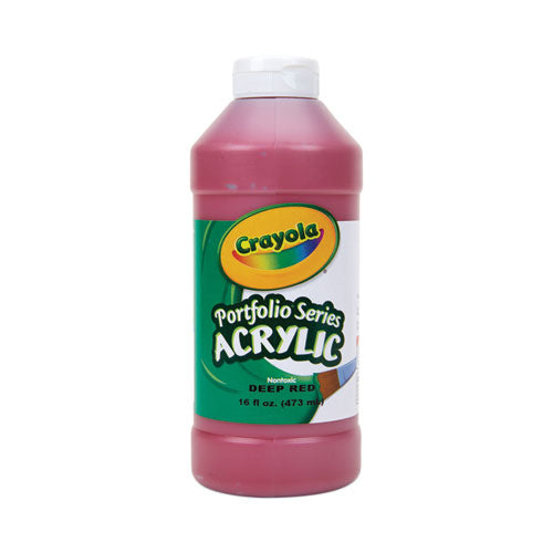 Image of CrayolaÂ® Portfolio Series Acrylic Paint, Deep Red, 16 oz Bottle