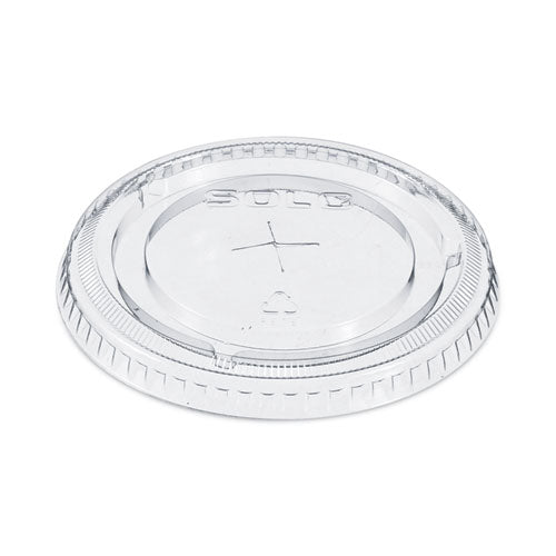Image of SOLO® 662TS Straw-Slot Cold Cup Lids, Fits 9 oz to 20 oz Cold Cups, Plastic, Clear, 100/Pack