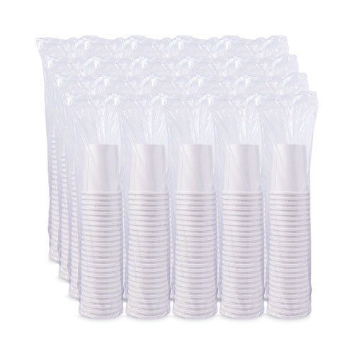 Image of SOLO® H4325-2050 Flexstyle Double Poly Paper Containers, 32 oz, White, Paper, 25/Pack, 20 Packs/Carton