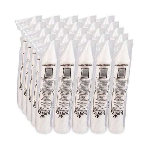 Image of SOLO® 42BR-2050 Bare Eco-Forward Treated Paper Cone Cups, ProPlanet Seal, 4.25 oz, White, 200/Bag, 25 Bags/Carton