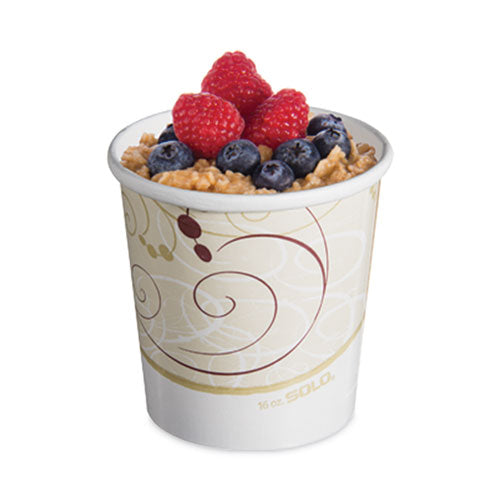 Image of SOLO® H4165-J8000 Flexstyle Double Poly Paper Containers, 16 oz, Symphony Design, Paper, 25/Pack, 20 Packs/Carton