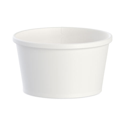 Image of SOLO® HS4085-2050 Flexstyle Double Poly Paper Containers, 8 oz, White, Paper, 25/Pack, 20 Packs/Carton
