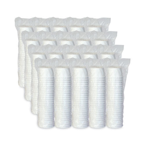 Image of SOLO® HS4085-2050 Flexstyle Double Poly Paper Containers, 8 oz, White, Paper, 25/Pack, 20 Packs/Carton