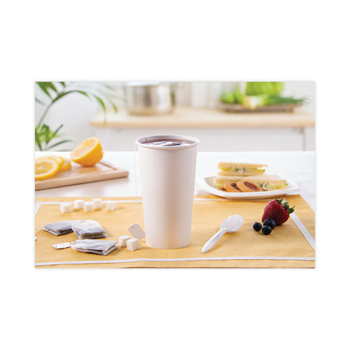 Image of SOLO® 420W-2050 Single-Sided Poly Paper Hot Cups, 20 oz, White, 600/Carton