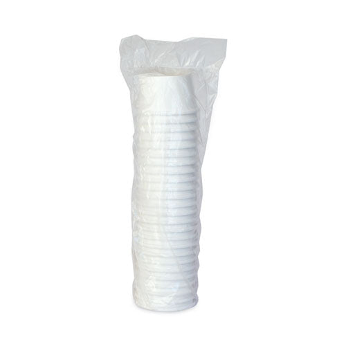 Image of SOLO® HS4085-2050 Flexstyle Double Poly Paper Containers, 8 oz, White, Paper, 25/Pack, 20 Packs/Carton