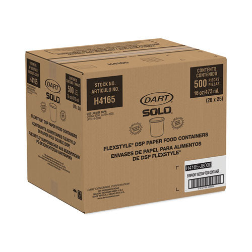 Image of SOLO® H4165-J8000 Flexstyle Double Poly Paper Containers, 16 oz, Symphony Design, Paper, 25/Pack, 20 Packs/Carton