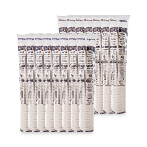 Image of SOLO® 420W-2050 Single-Sided Poly Paper Hot Cups, 20 oz, White, 600/Carton