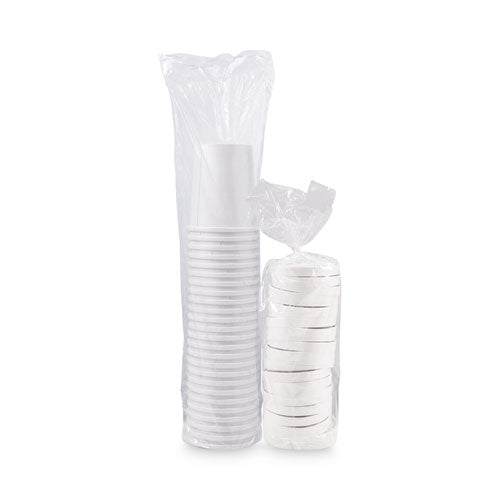 Image of SOLO® KHB32A-2050 Flexstyle Double Poly Food Combo Packs, 32 oz, White, Paper, 25 Cups and 25 Lids/Pack, 10 Packs/Carton