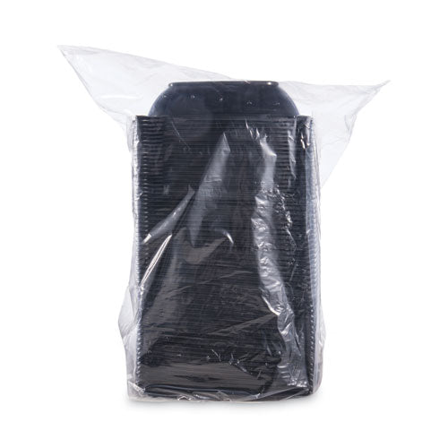 Image of DartÂ® PresentaBowls Pro Black Square Bowls, 32 oz, 8.5 x 8.5 x 2, Plastic, 63/Bag, 4 Bags/Carton