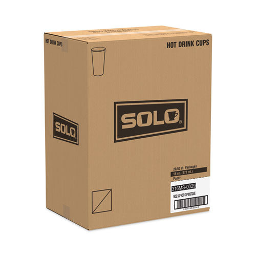 Image of SOLO® 316MS-0029 Mistique Hot Paper Cups, 16 oz, Mistique Design, 50/Sleeve, 20 Sleeves/Carton