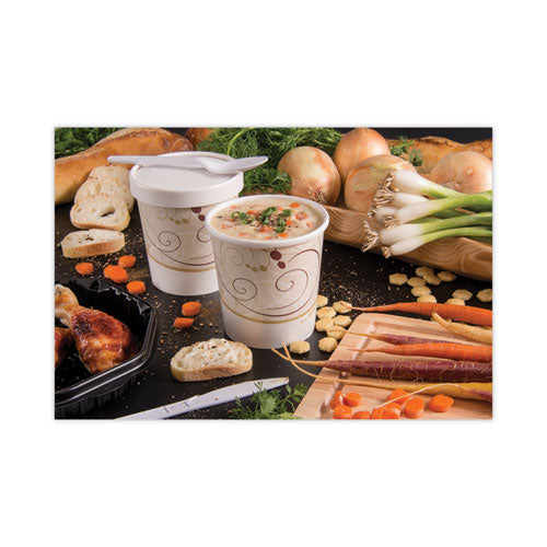 Image of SOLO® H4165-J8000 Flexstyle Double Poly Paper Containers, 16 oz, Symphony Design, Paper, 25/Pack, 20 Packs/Carton