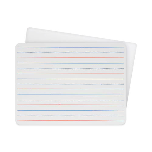 Image of Flipside 10134 Two-Sided Red/Blue Ruled Dry Erase Board, 12" x 9", White Surface, 12/Pack