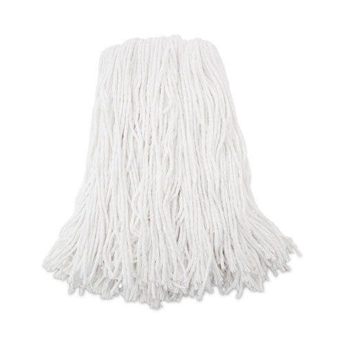 Image of Boardwalk® BWK216RCT Premium Cut-End Wet Mop Heads, Rayon, 16 oz, White, 12/Carton
