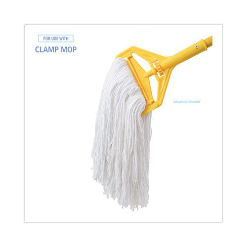 Image of Boardwalk® BWK216RCT Premium Cut-End Wet Mop Heads, Rayon, 16 oz, White, 12/Carton