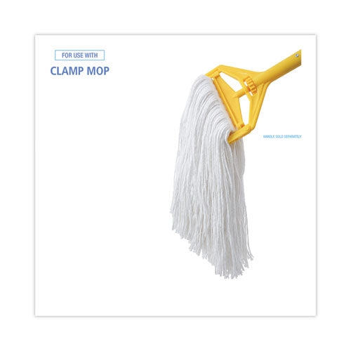 Image of Boardwalk® BWK220RCT Premium Cut-End Wet Mop Heads, Rayon, 20 oz, White, 12/Carton