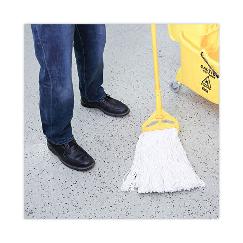 Image of Boardwalk® BWK220RCT Premium Cut-End Wet Mop Heads, Rayon, 20 oz, White, 12/Carton