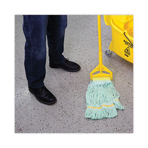 Image of Boardwalk® BWK1200MEA Ecomop Looped-End Mop Head, Recycled Fibers, Medium Size, Green