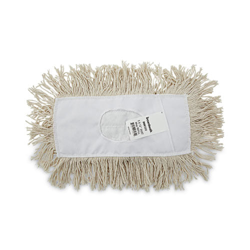 Image of Boardwalk® BWK1312 Industrial Dust Mop Head, Cotton, 12 x 5, White