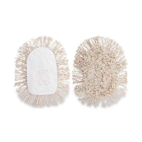 Image of Boardwalk® BWK1491 Wedge Dust Mop Head, Cotton, 17.5 x 13.5, White