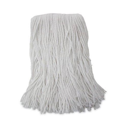Image of Boardwalk® BWK2016R Mop Head, Value Standard Head, Rayon Fiber, Cut-End, #16, White, 12/Carton
