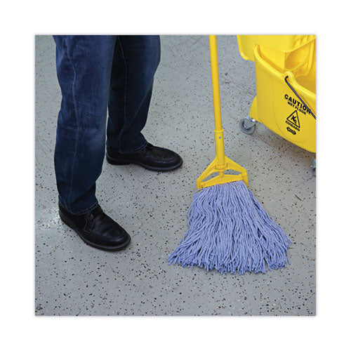 Image of Boardwalk® BWK2024B Mop Head, Standard Head, Cotton/synthetic Fiber, Cut-End, #24, Blue, 12/carton