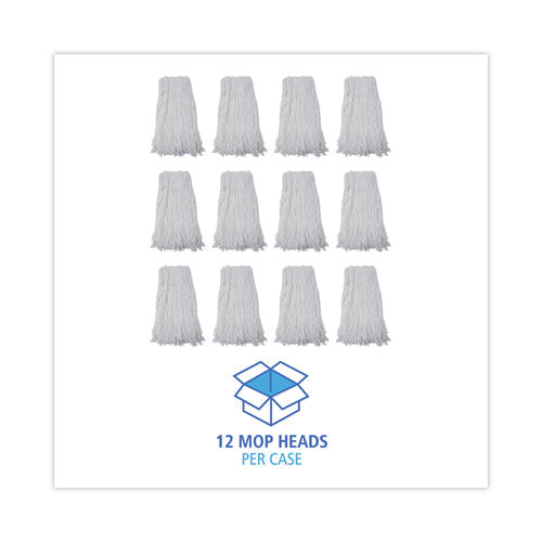 Image of Boardwalk® BWK2032RCT Cut-End Wet Mop Head, Rayon, #32, White, 12/Carton