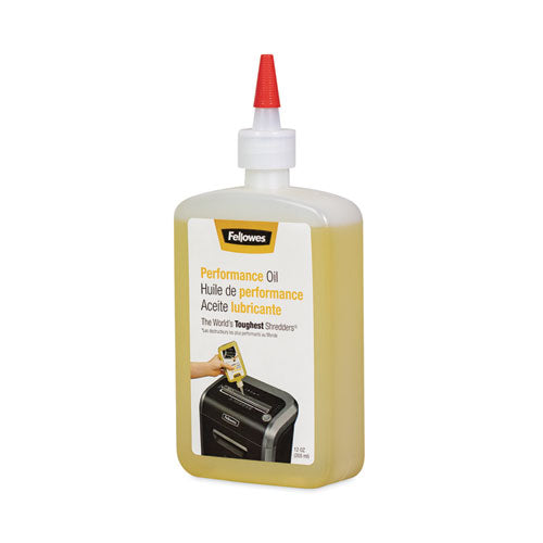 Image of Fellowes® 35250 Powershred Performance Oil, 12 Oz Bottle With Extension Nozzle
