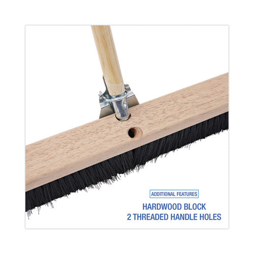 Image of Boardwalk® BWK20636 Floor Brush Head, 3" Black Polypropylene Bristles, 36" Brush