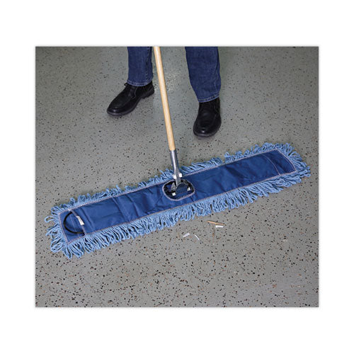 Image of Boardwalk® BWK1436 Clip-On Dust Mop Frame, 36 x 5, Zinc Plated, Black