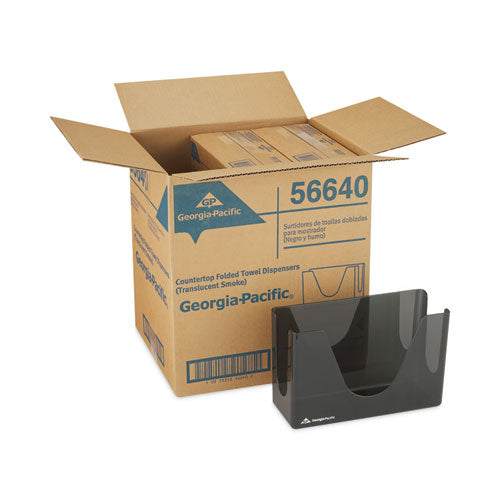 Image of Georgia Pacific® Professional 56640 Countertop C-Fold/M-Fold Paper Towel Dispenser, 11 X 4.37 X 7, Smoke