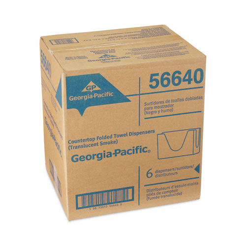 Image of Georgia Pacific® Professional 56640 Countertop C-Fold/M-Fold Paper Towel Dispenser, 11 X 4.37 X 7, Smoke