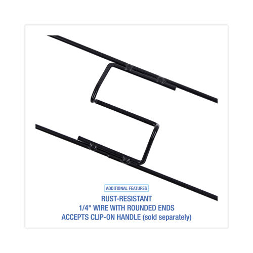 Image of Boardwalk® BWK1436 Clip-On Dust Mop Frame, 36 x 5, Zinc Plated, Black