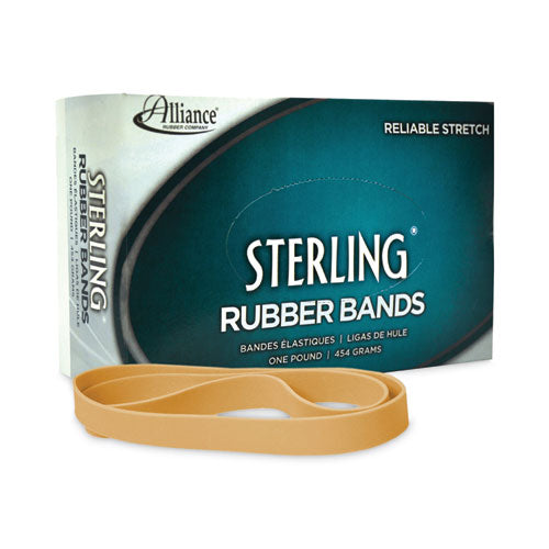 Image of Alliance® ALL25055 Sterling Rubber Bands, Size 105, 0.05" Gauge, Crepe, 1 Lb Box, 70/box