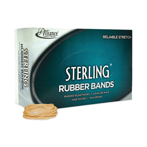 Image of Alliance® 24145 Sterling Rubber Bands, Size 14, 0.03" Gauge, Crepe, 1 Lb Box, 3,100/box