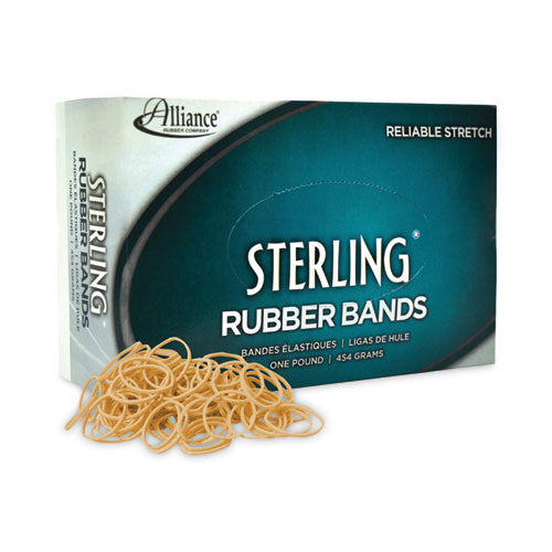 Image of Alliance® 24105 Sterling Rubber Bands, Size 10, 0.03" Gauge, Crepe, 1 Lb Box, 5,000/box