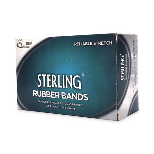Image of Alliance® ALL25055 Sterling Rubber Bands, Size 105, 0.05" Gauge, Crepe, 1 Lb Box, 70/box