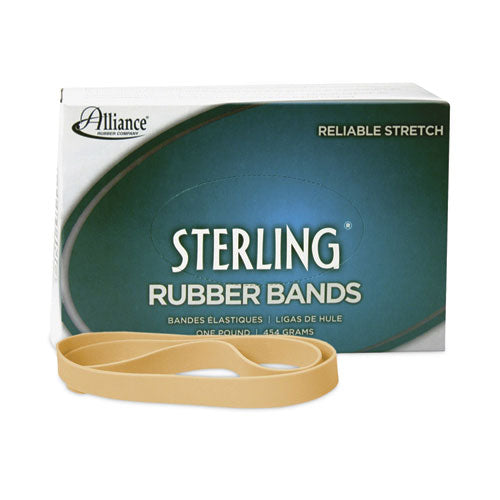 Image of Alliance® ALL25055 Sterling Rubber Bands, Size 105, 0.05" Gauge, Crepe, 1 Lb Box, 70/box