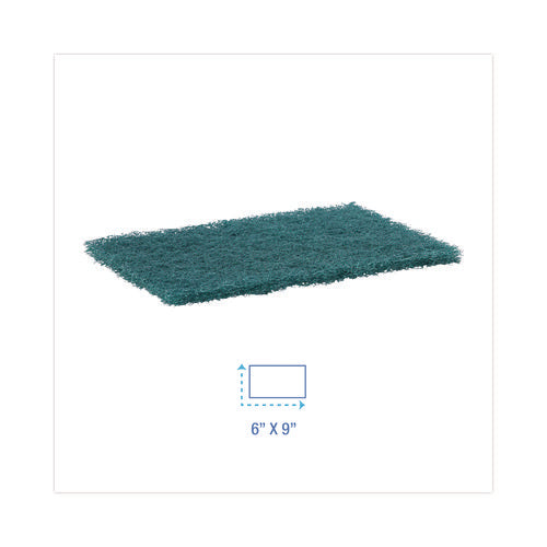 Image of Boardwalk® 86LGI Heavy-Duty Scouring Pad, 6 x 9, Green, 15/Carton
