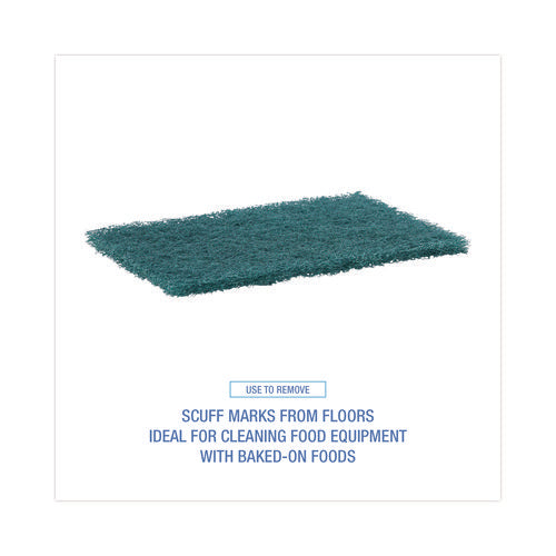Image of Boardwalk® 86LGI Heavy-Duty Scouring Pad, 6 x 9, Green, 15/Carton