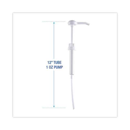 Image of Boardwalk® 516160 Siphon Pump for 1 gal Bottles, 1 oz Output, 12" Tube, Plastic, White, 12/Carton