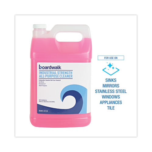 Image of Boardwalk® 570600-41ES01 Industrial Strength All-Purpose Cleaner, Lemon Scent, 1 gal Bottle, 4/Carton